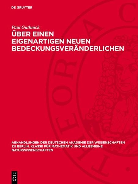 Produktbild: &Uuml;ber einen eigenartigen neuen Bedeckungsver&auml;nderlichen