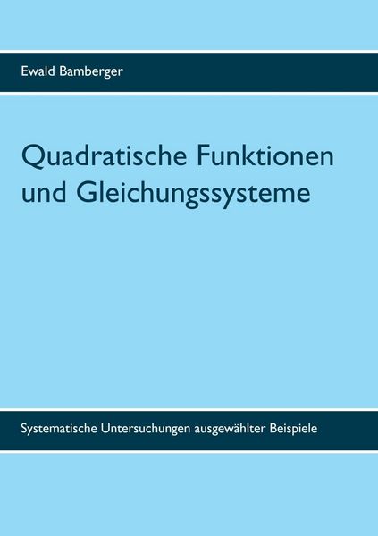 Produktbild: Quadratische Funktionen und Gleichungssysteme