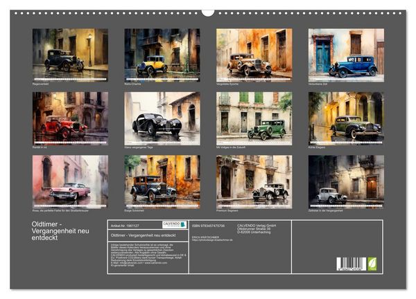Produktbild: Oldtimer - Vergangenheit neu entdeckt (Wandkalender 2026 DIN A2 quer), CALVENDO Monatskalender