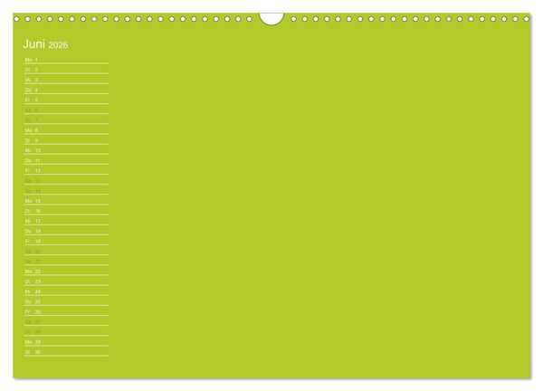 Produktbild: Bastel-Geburtstagskalender gr&uuml;n / Geburtstagskalender (Wandkalender 2026 DIN A3 quer), CALVENDO Monatskalender