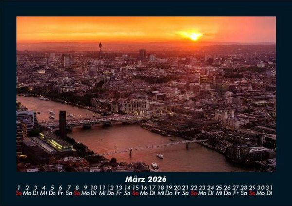 Produktbild: Londons sch&ouml;nste Seiten 2026 Fotokalender DIN A5