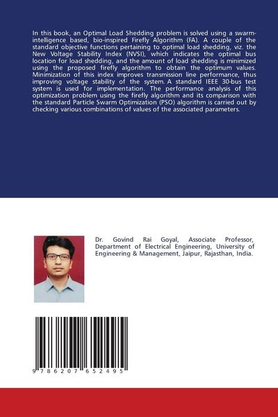 Produktbild: Optimal Load Shedding Using Swarm Intelligence Based Algorithm