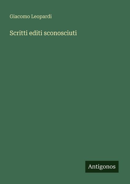 Produktbild: Scritti editi sconosciuti