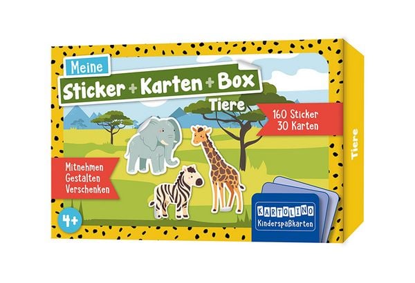 Meine Sticker + Karten + Box - Tiere, Set von , Circon Verlag GmbH, 9783817447015