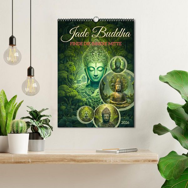 Produktbild: Jade Buddha - Finde die innere Mitte (Wandkalender 2026 DIN A3 hoch), CALVENDO Monatskalender