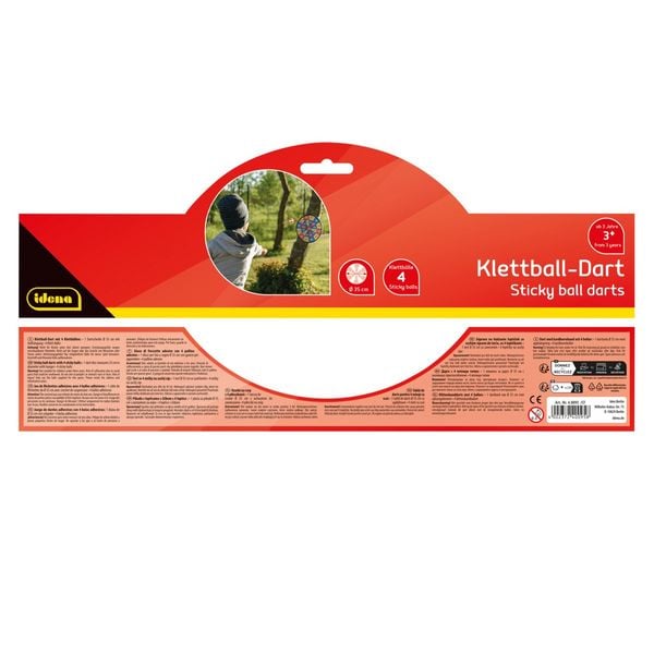 Produktbild: Idena Klettball Dart mit 4 Klettb&auml;llen &Oslash;35cm