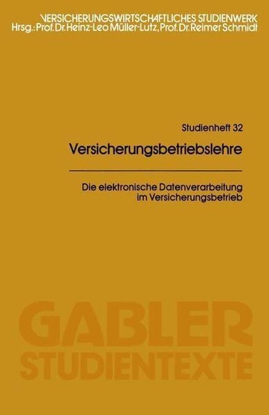 Produktbild: Die elektronische Datenverarbeitung im Versicherungsbetrieb