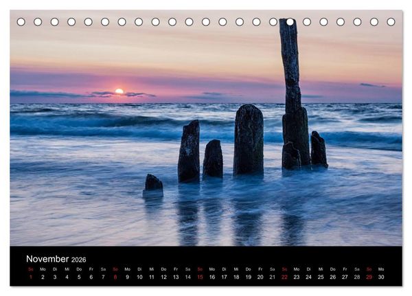 Produktbild: Unterwegs an der K&uuml;ste der Ostsee (Tischkalender 2026 DIN A5 quer), CALVENDO Monatskalender