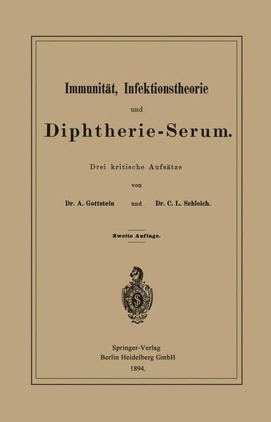 Produktbild: Immunit&auml;t, Infektionstheorie und Diphtherie-Serum