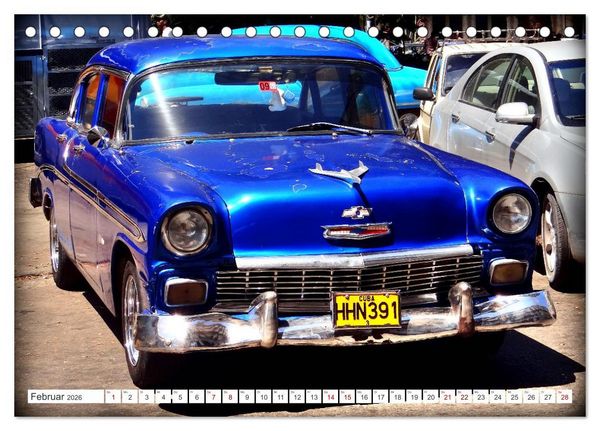 Produktbild: CHEVY '55 - Ein US-Oldtimer in Kuba (Tischkalender 2026 DIN A5 quer), CALVENDO Monatskalender