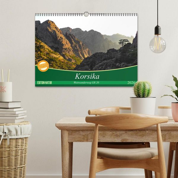 Produktbild: Korsika - Weitwanderweg GR 20 (Wandkalender 2026 DIN A3 quer), CALVENDO Monatskalender