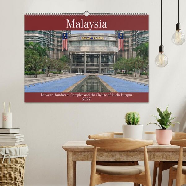 Produktbild: Malaysia &ndash; Between Rainforest, Temples and the Skyline of Kuala Lumpur (Wall Calendar 2027 DIN A2 landscape), CALVENDO 12 Month Wall Calendar