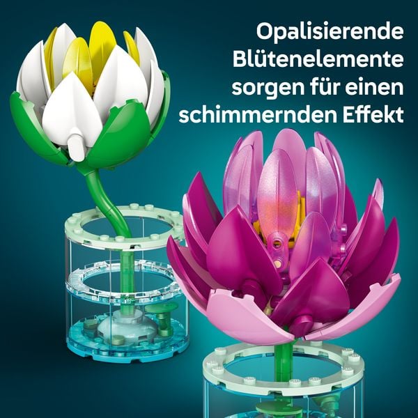 Produktbild: LEGO Botanicals 11511 Seerosen, Kinderzimmer Deko zum Bauen