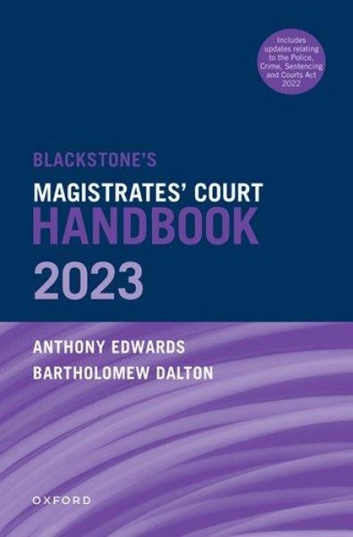 Produktbild: Blackstone's Magistrates' Court Handbook 2023 and Blackstone's Youths in the Criminal Courts (October 2018 Edition) Pack