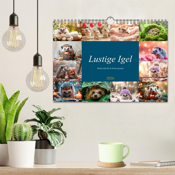 Produktbild: Lustige Igel (Wandkalender 2026 DIN A4 quer), CALVENDO Monatskalender