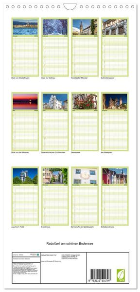 Produktbild: Familienplaner 2026 - Radolfzell am sch&ouml;nen Bodensee mit 5 Spalten (Wandkalender, 21 x 45 cm) CALVENDO
