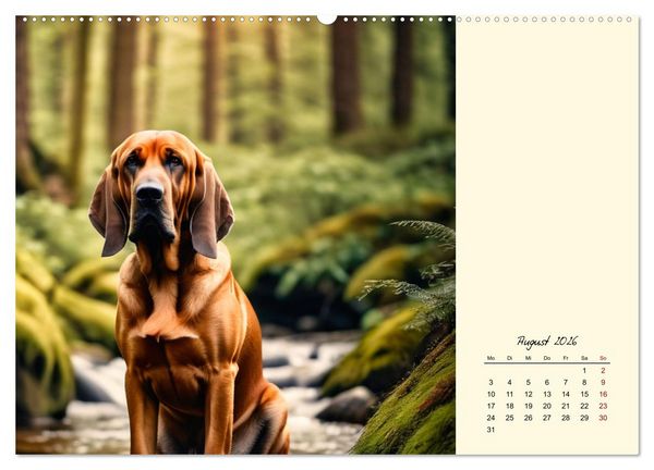 Produktbild: Bloodhound - M&auml;chtige Sp&uuml;rnase (hochwertiger Premium Wandkalender 2026 DIN A2 quer), Kunstdruck in Hochglanz