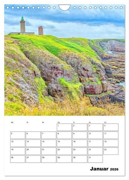 Produktbild: Malerische Bretagne - Reiseplaner (Wandkalender 2026 DIN A4 hoch), CALVENDO Monatskalender