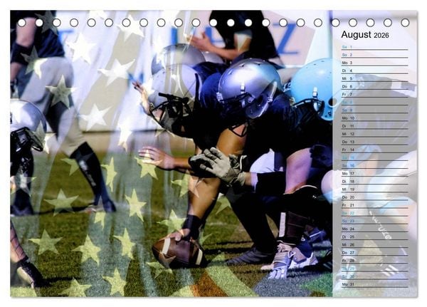 Produktbild: HEROES - American Football (Tischkalender 2026 DIN A5 quer), CALVENDO Monatskalender