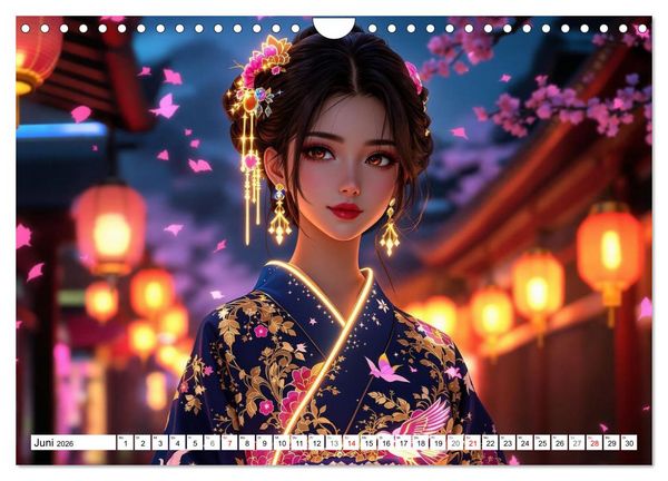 Produktbild: Fantasie Asia-Girls (Wandkalender 2026 DIN A4 quer), CALVENDO Monatskalender
