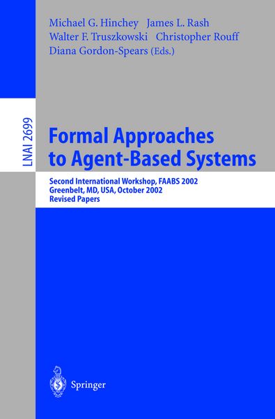 Produktbild: Formal Approaches to Agent-Based Systems