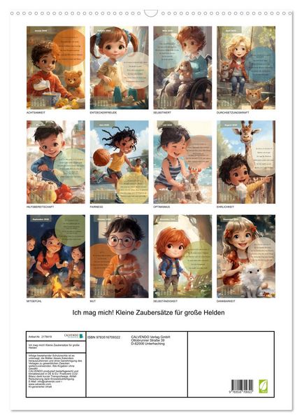 Produktbild: Ich mag mich! Kleine Zaubers&auml;tze f&uuml;r gro&szlig;e Helden (Wandkalender 2026 DIN A2 hoch), CALVENDO Monatskalender