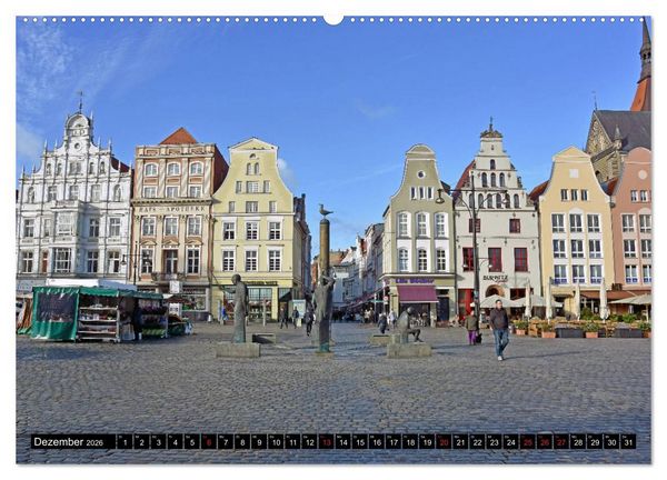 Produktbild: Warnem&uuml;nde und Rostock, Perlen an der Ostsee (Wandkalender 2026 DIN A2 quer), CALVENDO Monatskalender