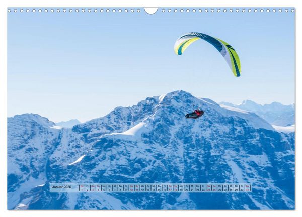 Produktbild: Paragliding - lautloses Schweben (Wandkalender 2026 DIN A3 quer), CALVENDO Monatskalender