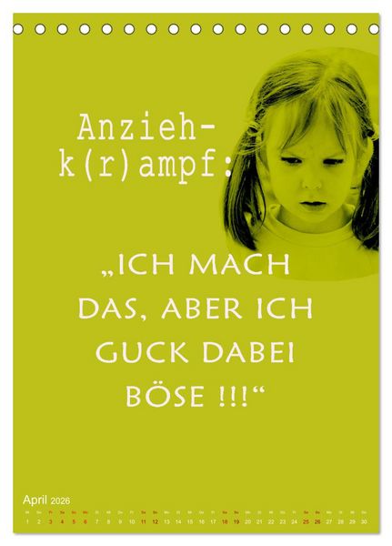 Produktbild: Willkommen im Familienalltag (Tischkalender 2026 DIN A5 hoch), CALVENDO Monatskalender