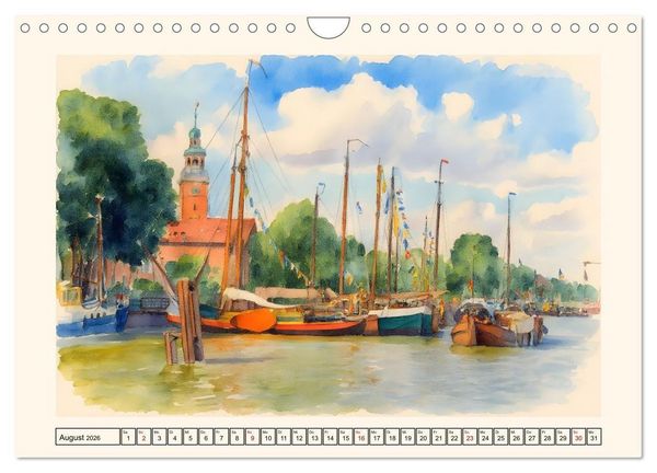 Produktbild: Herz Ostfrieslands - Zauberhaftes Leer (Wandkalender 2026 DIN A4 quer), CALVENDO Monatskalender