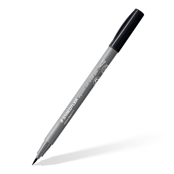 Produktbild: STAEDTLER Schreib- und Zeichbedarf pigment soft brush Fasermaler Grey Colours, 6er Set
