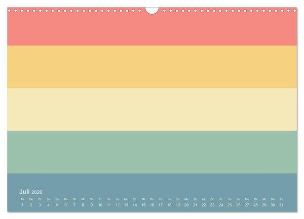 Produktbild: 70er Jahre Bastelkalender - DIY Kreativ-Kalender zum Selbstgestalten (Wandkalender 2026 DIN A3 quer), CALVENDO Monatskalender