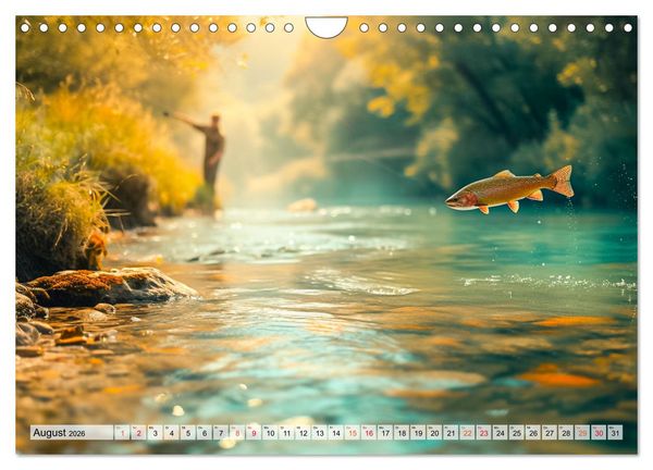 Produktbild: Angeln und Fischen Impressionen (Wandkalender 2026 DIN A4 quer), CALVENDO Monatskalender