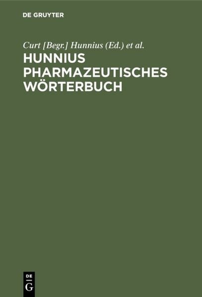 Produktbild: Hunnius pharmazeutisches W&ouml;rterbuch