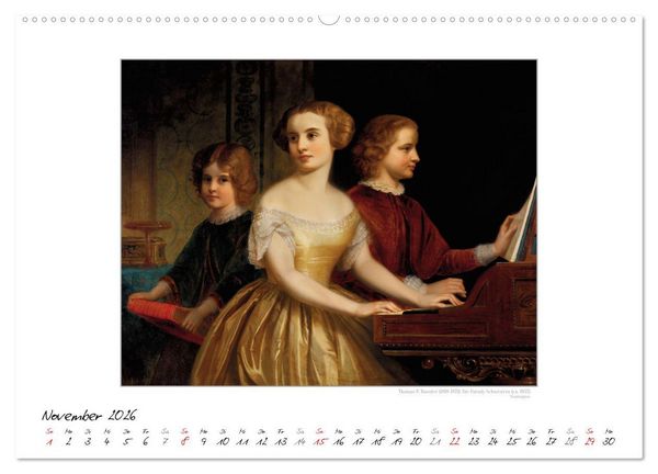Produktbild: KlangFarben - Musik im Bild Kunstkalender (hochwertiger Premium Wandkalender 2026 DIN A2 quer), Kunstdruck in Hochglanz
