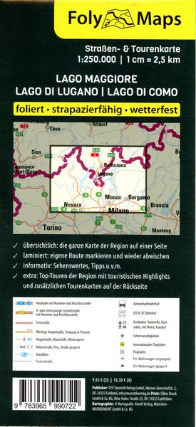 Produktbild: FolyMaps Lago Maggiore | Lago di Lugano | Lago di Como