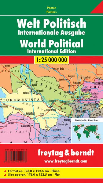 Produktbild: Welt politisch/Poster 1 : 25 Mio.