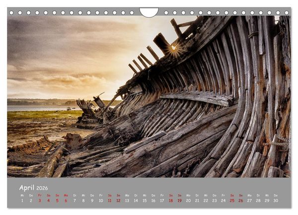 Produktbild: Wracks der Vergangenheit &ndash; Gestrandete Zeugen der Zeit (Wandkalender 2026 DIN A4 quer), CALVENDO Monatskalender