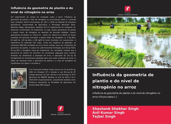 Produktbild: Influ&ecirc;ncia da geometria de plantio e do n&iacute;vel de nitrog&ecirc;nio no arroz