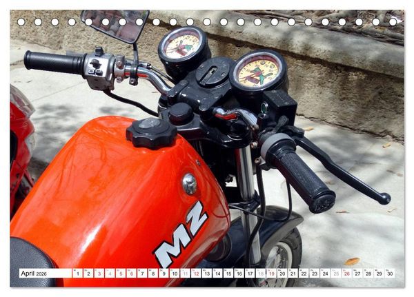 Produktbild: MZ - Ein Motorrad aus der DDR in Kuba (Tischkalender 2026 DIN A5 quer), CALVENDO Monatskalender