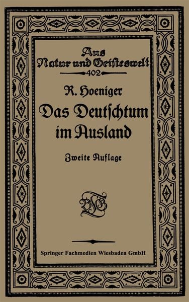 Produktbild: Das Deutschtum im Ausland vor dem Weltkrieg