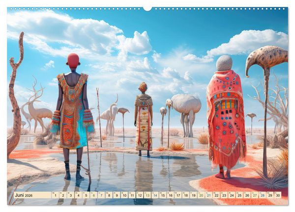 Produktbild: Surrealismus trifft W&uuml;ste (hochwertiger Premium Wandkalender 2026 DIN A2 quer), Kunstdruck in Hochglanz
