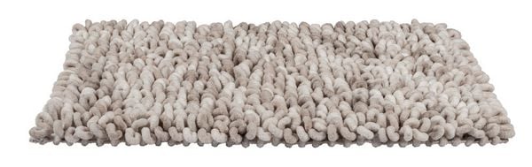 Produktbild: Badteppich Mod. Lerici, weiß-grau, Polyester-Baumwolle, 60x90 cm, schnelltrocknend und rutschfest