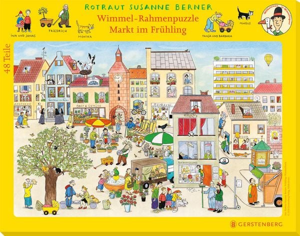 Produktbild: Wimmel-Rahmenpuzzle Fr&uuml;hling Motiv Markt
