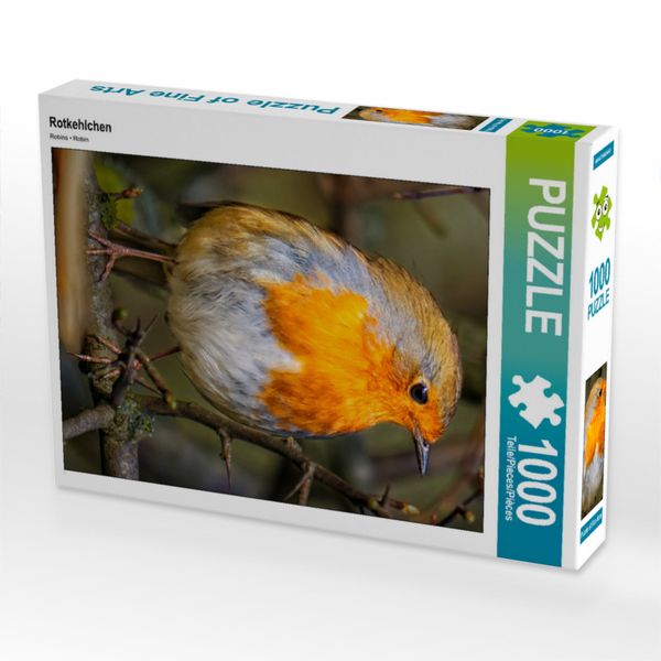 Produktbild: CALVENDO Puzzle Rotkehlchen 1000 Teile Lege-Gr&ouml;&szlig;e 480 x 640 cm Foto-Puzzle Bild von Peter Roder