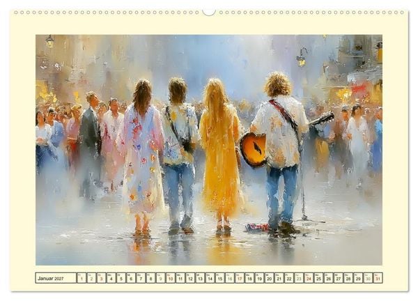 Produktbild: Urbanes Leben. Buntes Sommertreiben in der Stadt (Wandkalender 2027 DIN A2 quer), CALVENDO Monatskalender