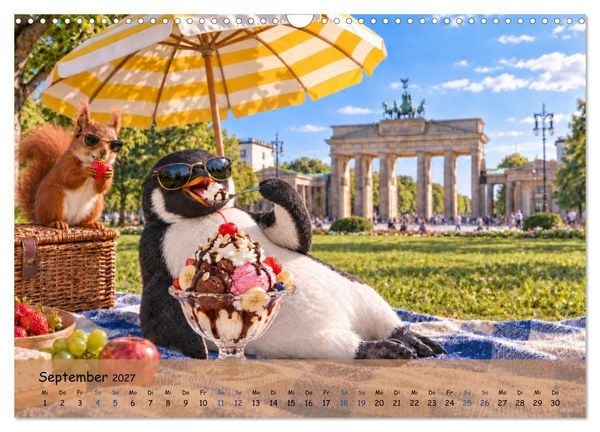 Produktbild: Pinguins gro&szlig;e Weltreise (Wandkalender 2027 DIN A3 quer), CALVENDO Monatskalender