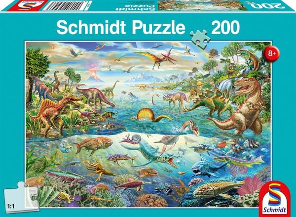 Produktbild: Entdecke die Dinosaurier, 200 Teile - Kinderpuzzle