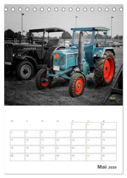 Produktbild: Oldtimer - Trecker Liebe (Tischkalender 2026 DIN A5 hoch), CALVENDO Monatskalender