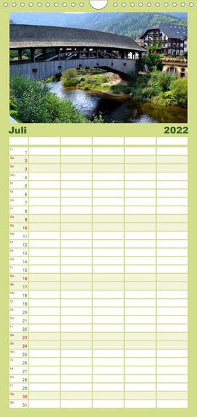 Produktbild: Familienplaner Malerisches Murgtal (Wandkalender 2022 , 21 cm x 45 cm, hoch)